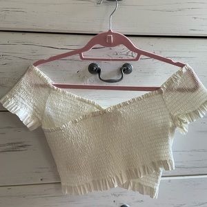 White crop top